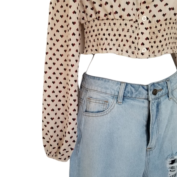 Forever 21 Destroyed Distressed High Rise Boyfriend Jeans Light Wash Size Small. - Picture 5 of 8